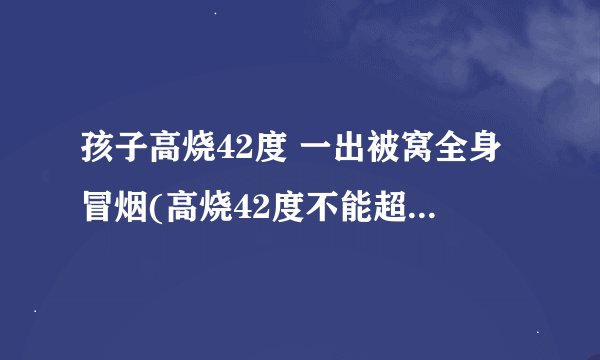 孩子高烧42度 一出被窝全身冒烟(高烧42度不能超过几个小时)