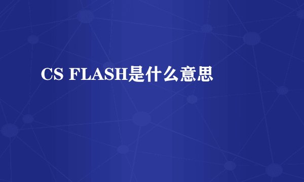 CS FLASH是什么意思