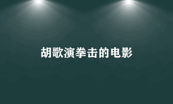 胡歌演拳击的电影