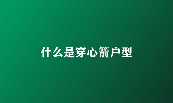 什么是穿心箭户型