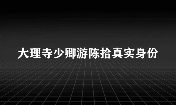 大理寺少卿游陈拾真实身份