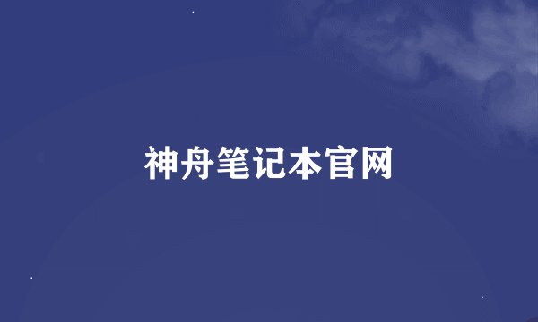 神舟笔记本官网
