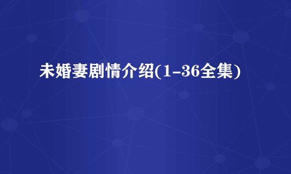 未婚妻剧情介绍(1-36全集)