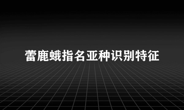 蕾鹿蛾指名亚种识别特征