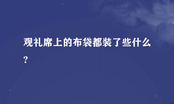 观礼席上的布袋都装了些什么?