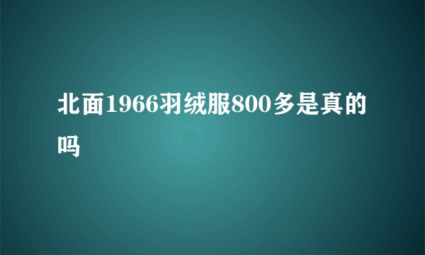 北面1966羽绒服800多是真的吗