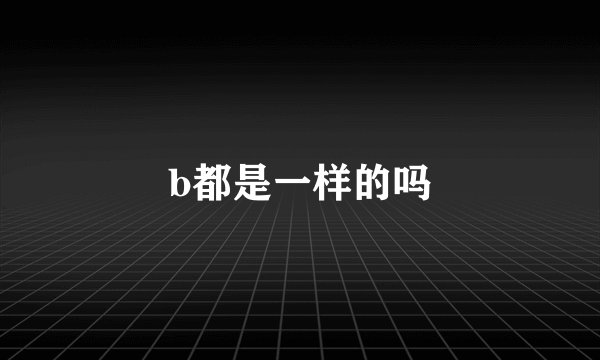 b都是一样的吗