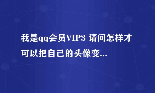 我是qq会员VIP3 请问怎样才可以把自己的头像变成一闪一闪的（闪烁）最好截图