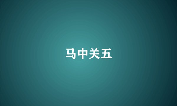 马中关五