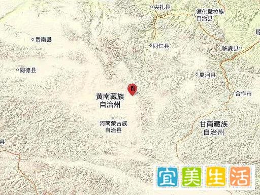 青海黄南州泽库县发生4.3级地震