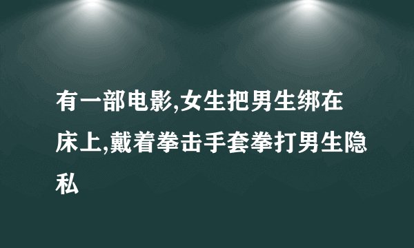 有一部电影,女生把男生绑在床上,戴着拳击手套拳打男生隐私