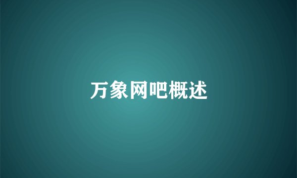 万象网吧概述