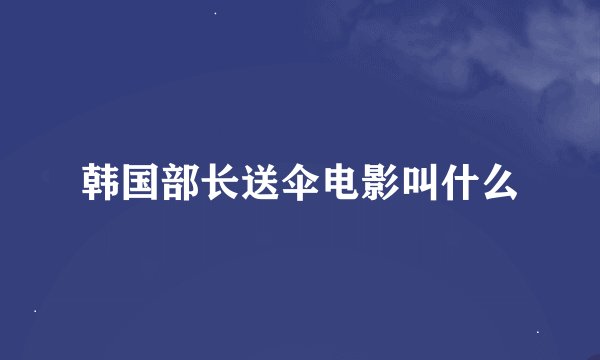 韩国部长送伞电影叫什么