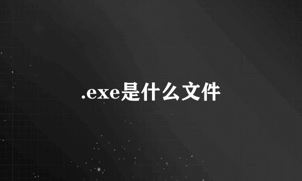 .exe是什么文件