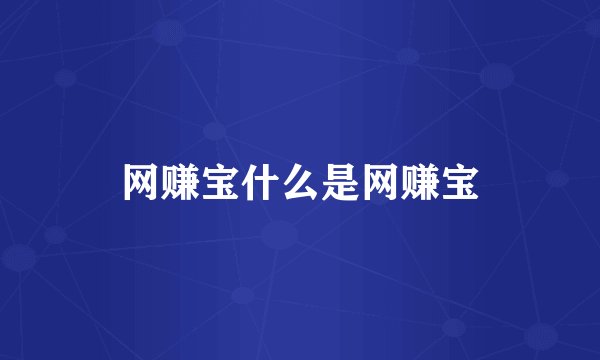 网赚宝什么是网赚宝