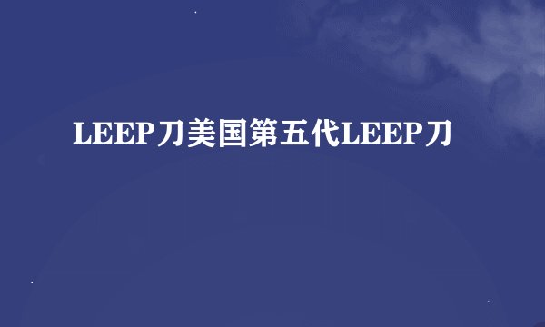 LEEP刀美国第五代LEEP刀