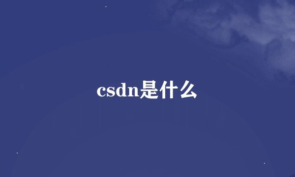 csdn是什么