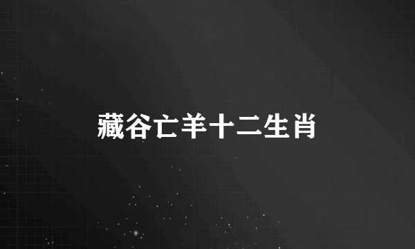 藏谷亡羊十二生肖