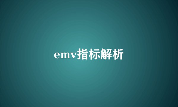 emv指标解析