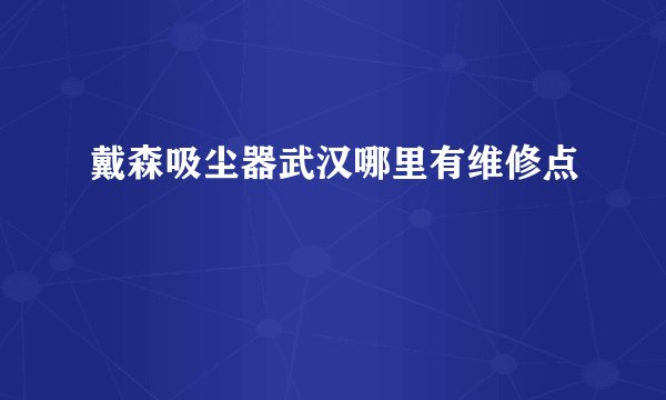 戴森吸尘器武汉哪里有维修点
