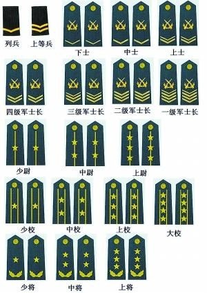 领上三颗星是武警的什么等级？