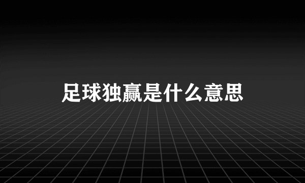 足球独赢是什么意思