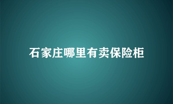 石家庄哪里有卖保险柜