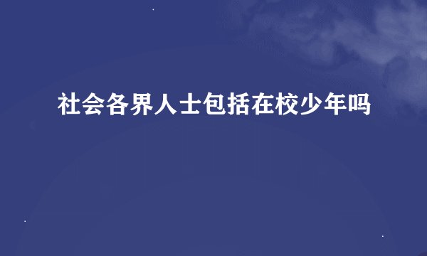 社会各界人士包括在校少年吗