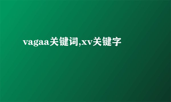 vagaa关键词,xv关键字
