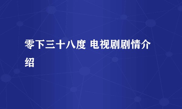 零下三十八度 电视剧剧情介绍