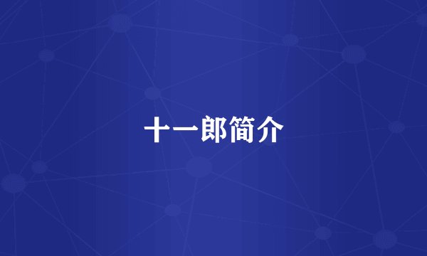 十一郎简介