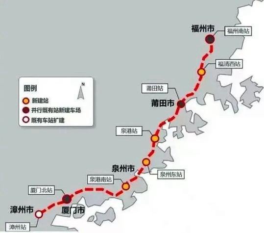 福建跨海高铁路线