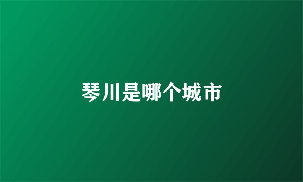 琴川是哪个城市