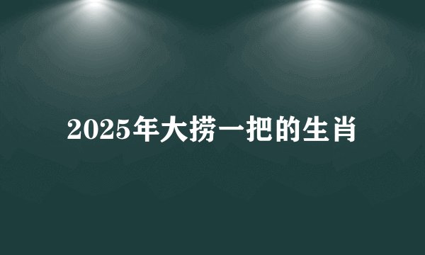 2025年大捞一把的生肖