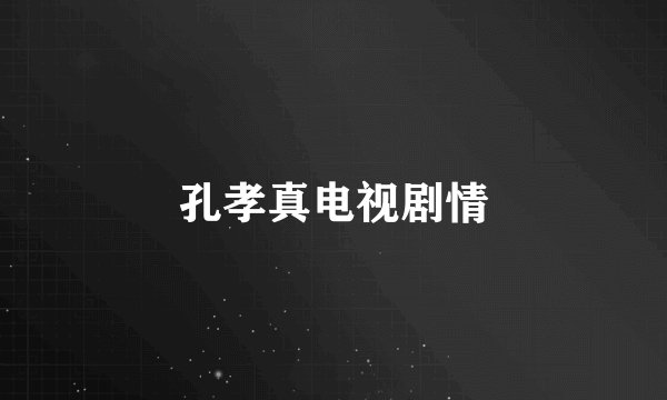 孔孝真电视剧情