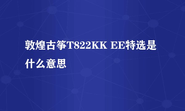 敦煌古筝T822KK EE特选是什么意思