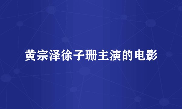 黄宗泽徐子珊主演的电影