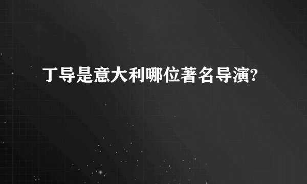 丁导是意大利哪位著名导演?
