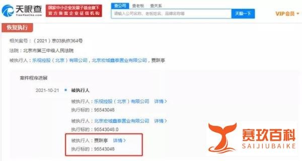 贾跃亭被恢复执行9554万，被执行总额超70亿