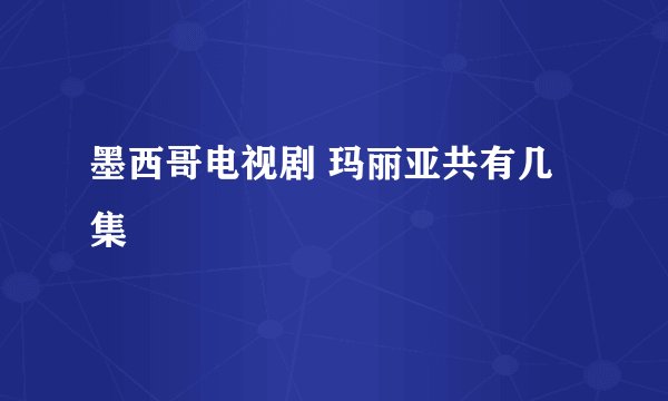 墨西哥电视剧 玛丽亚共有几集