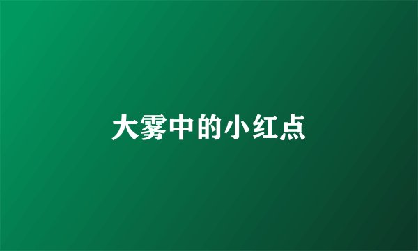 大雾中的小红点