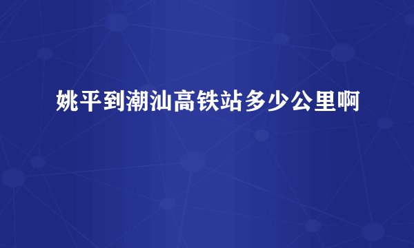 姚平到潮汕高铁站多少公里啊