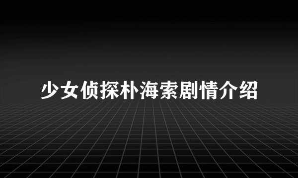 少女侦探朴海索剧情介绍