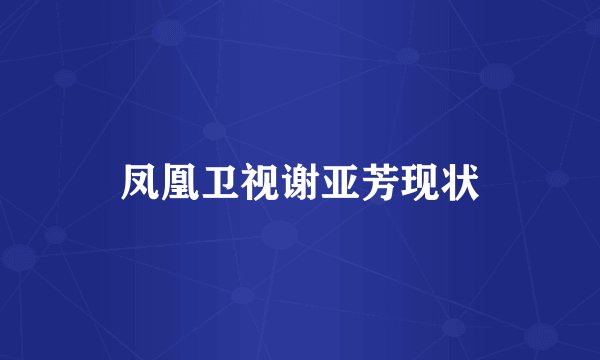 凤凰卫视谢亚芳现状