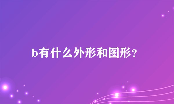 b有什么外形和图形？