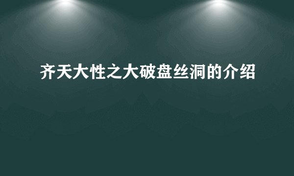 齐天大性之大破盘丝洞的介绍