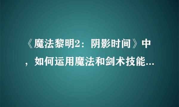 《魔法黎明2：阴影时间》中，如何运用魔法和剑术技能来阻止黑暗王朝的侵略？