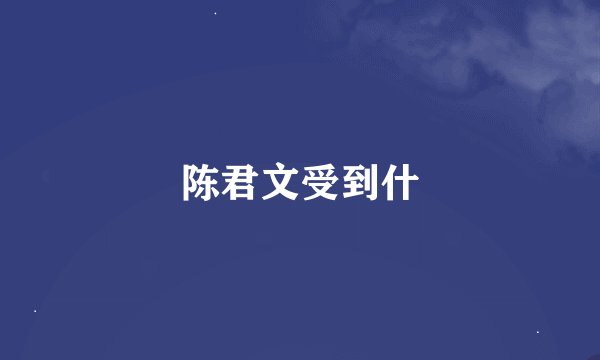 陈君文受到什